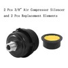 LifCratms 2 Pcs Air Compressor Silencer, 3/8" Thread Air Compressor