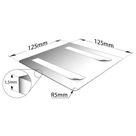 Türschilder24 XXL Door Sign 125 x 125 mm Exhibition 1.5 mm Aluminium Solid Material 100% Made in Germany