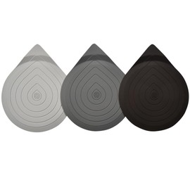 STOPRING The Ultimate Bathtub Drain Stopper/Silicone Bathroom Sink Stopper/Kitchen Sink Stopper, 5.12" Diameter, 3 Pack (Black+Light Gray+Charcoal Gray)