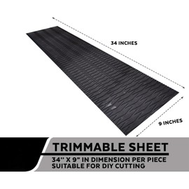 DIY Traction Non-Slip Grip Mat Pad (90 x 23 cm), TOOGOU Versatile & Can be Cut to Size EVA Pad for SUP Paddles, Surfboards, Standup Boards, Skimboards, Skimboard, Black