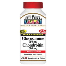 21st Century 21st Century Glucosamine Chondroitin 750/600mg - Triple Strength, Tablets, 150 Count