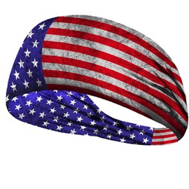 American flag Bandana Headbands USA Patriotic American Flag Tennis Headband & Sweatbands Hair Accessories for 4th of July, Independence Day, President's Day, Veteran Party for Women, Men, Adults