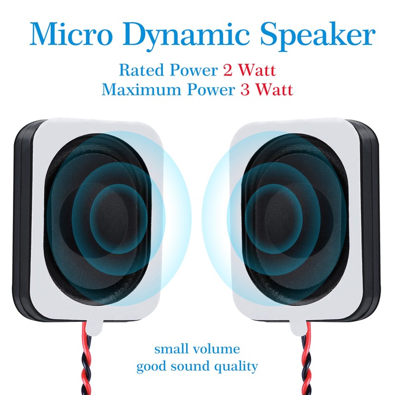 CQRobot 2Pcs/1Pair 35mm*25mm*6.8mm Side Sound 8ohm 2watt/3watt Rectangle Cavity Speakers