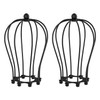 ledscom.de Pack of 2 Cage Lampshade, Black, Diameter 115 mm