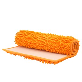 Heyome Indoor Doormat Non-Slip & Water-Absorbent Chenille Microfiber Floor Bath Mat Carpet Entrance Rug for Bedroom,Sitting Room and Bathroom Fluorescent Orange 15.7 x 23.6 Inch