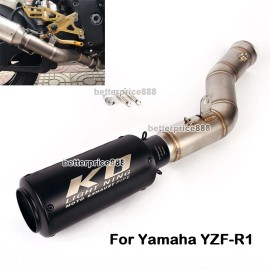 Unbranded Modified Right System Mid Exhaust Pipe + Mufflers For Yamaha YZF-R1 2009-2014