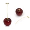 Yiqeenho Cherry Earrings for Women 3D Red Cherry Dangle Earrings