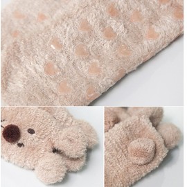 Slipper Socks Fuzzy Socks Fleece Crew Socks Animal Winter Socks for Women Girls (Bear)