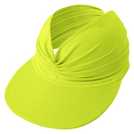 Jastore Kids Visor Sun Hat Adjustable Girls Tennis Hat Sports Boys Hat Travel Running Golf Visor Cap UPF 50+ (US, Age, 6 Years, 12 Years, Fluorescent Yellow)