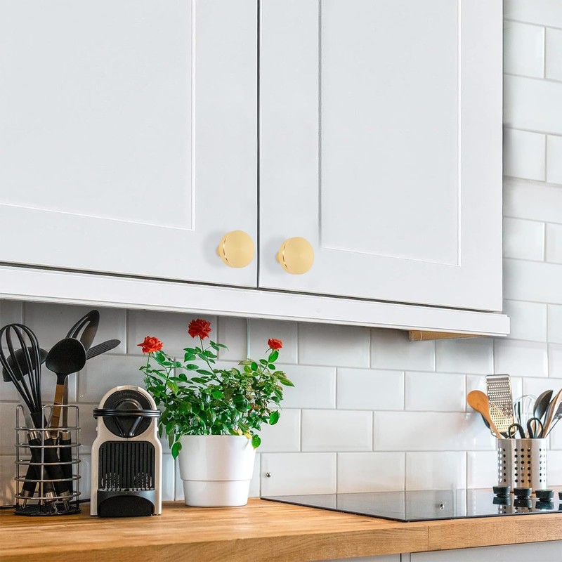 HANIHUA 20 Pack Gold Cabinet Knobs for Dresser Drawer Knobs,