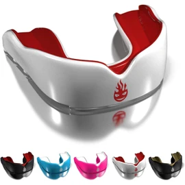 Dr Knox Sports Mouth Guard for Adults, Children & Teenagers - Mouth and Mouth Guard for Contact Sports such as Boxing, Martial Arts, Football, Basketball, Hockey & More (Children (<11), Female/Red)