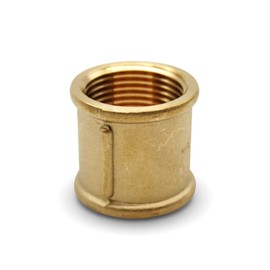 DOJA Barcelona Brass Sleeve 3/8 Inch Pipe Connector Female Thread Screw Connection for Air, Water, Gas, Fuel, Oil, Gas, Oil, Air, Tap Adapter for Good Pipe Circulation Guarantee