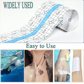 Tattoo Aftercare Waterproof Bandage,8" x 6 Yard,Waterproof Transparent Film,Latex-Free Second Skin Bandage Tattoo Cover Up Tape for Faster Tattoo Healing Recovery and Skin Care Protection
