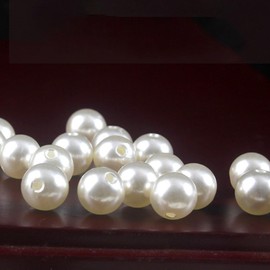 Laopottbeads 800 Pcs Ivory White 8MM Pearl Beads for Jewelry Making Round Pearl DIY Kit for Bracelets, Earrings, Necklaces & Anklets