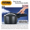 Futura Hawkins 3-Litre Hard Anodized Induction Compatible Pressure Cooker, Small,
