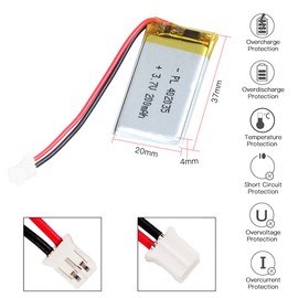 YTKavq 402035 - Batería de ion de litio de 3,7 V 200 mAh con conector de 2 P PH de 2,0 mm