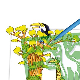 Quercetti Animal Stencils Art Set with Markers