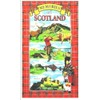 Memories of Scotland Tea Towel Souvenir Gift Scottish Red Tartan Bordering