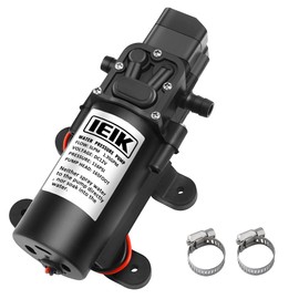 IEIK 12 Volt Diaphragm Pump 5LPM 1.35 GPM 116PSI Self Priming Sprayer Pump 12V DC Fresh Water Diaphragm Pressure Pump for RV Camper Marine Boat Lawn (60W)