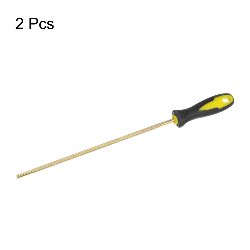 sourcing map 2pcs Diamond Chainsaw File 5/32"(4mm) Round Cut Sharpen