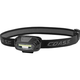 Coast® FL13 255 Lumen Dual Color (White & Red) LED Headlamp, Batteries & Hard Hat Clips Included, Grey