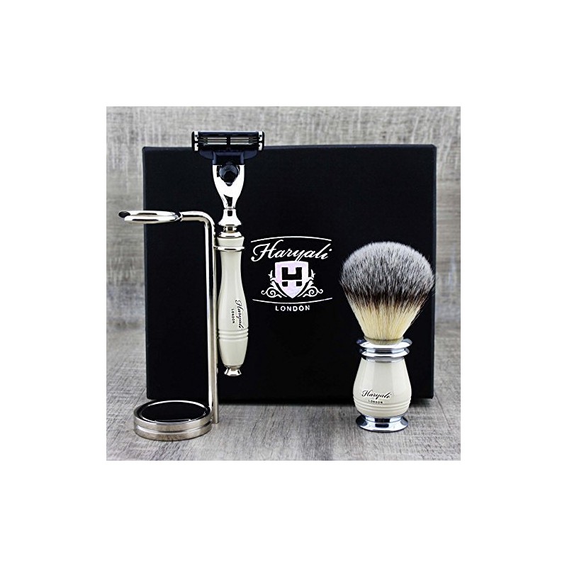 Elfenbein Farbe 3 Stück Rasier-Set für Herren