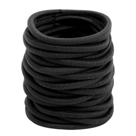 Hanyousheng Pack of 36 Hair Bobbles, 4 mm Hair Scrunchies, Black, Women's Thickness, Braided Elastics for All Hair and Braid Types