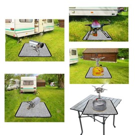 SRECNO Burner Sheet, Heat Resistant Sheet, Flame Resistant Fiber, Reduces Radiant Heat, Protects Tables, Gas Stove Accessories, Camping Equipment