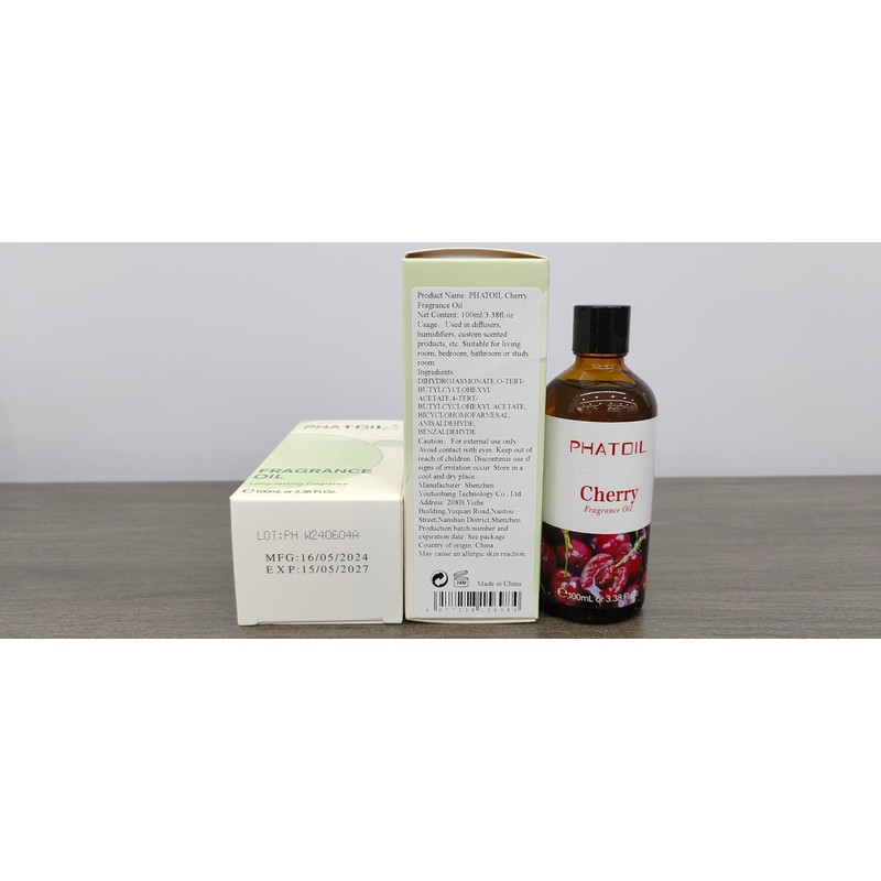 PHATOIL 3.38FL.OZ Cherry Fragrance Oils for Aromatherapy, Essential Oils for