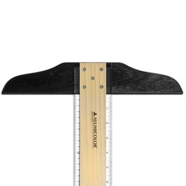 Alumicolor Wood/Acrylic Calibrated T-Square for Art, Framing & Drafting, Natural Wood Color, 36IN
