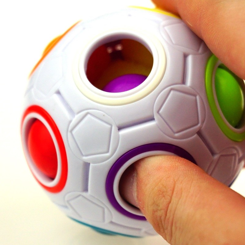 CuberSpeed Rainbow Ball Magic Cube Fidget Toy Puzzle Magic Rainbow