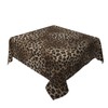 Leopard Tablecloth 54 x 54 Inch Square, Brown Cheetah Leopard