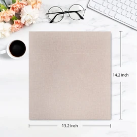 potricher Photo Album for 4x6 600 Photos Linen Cover Extra Large Capacity Picture Book for Family Wedding Anniversary and Baby (Beige)