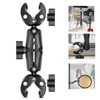 PULUZ Double Head Strong Clamp, Aluminum Alloy Universal Ball Head