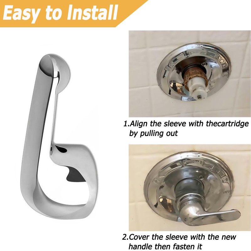 2 Pcs H79 Shower Handle Compatible with Delta Tub &