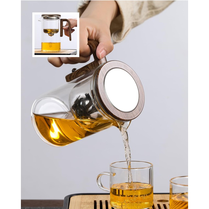 Enchanti Tea Pot, Witchcraft Tranquil Push Control Magic Teapot with