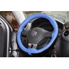 14.25"-15" Steering Wheel Wrap Cover PVC Leather Stitch on with