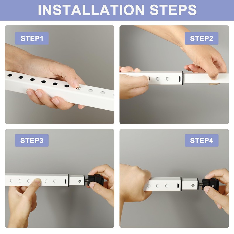 2-Section Upgrade Window Security Bar 2 Pack with Child-Proof Anti-Lift