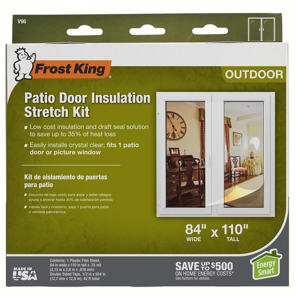 Frost King V96H Outdoor Stretch Window Kit, 84in x 110in, Clear, 84-Inch by 110-Inch