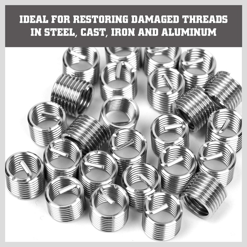 Metric Helicoil Thread Repair Kit: 131-Piece Heli Coil HSS Drills