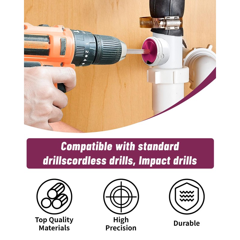 7 Pcs PVC Pipe Reamer Kit With 3/4 inch, 1