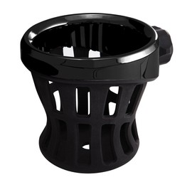 Ciro Black Rubber Drink Holder for Harley - 1-1/4 in. Black Clamp Mount 50615