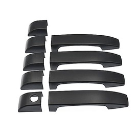 RELIATURE Matt Black ABS Door Handle Cover Compatible with Land Rover Range Vogue L322 2002-2012