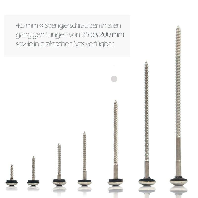 Stainless Steel Plumber Screws 4.5 x 35 mm 200 Pcs/Pack