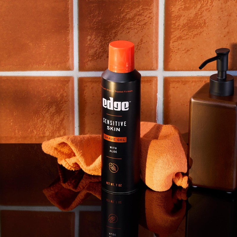 Edge Shaving Gel for Men, Sensitive Skin with Aloe, (6