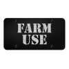 BLVD Silver ENGRAVED Farm Use Black Car Tag Diamond Etched
