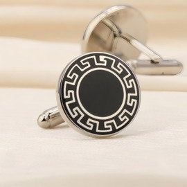 2 Pairs of Men's Cufflinks Stainless Steel Wedding Classic Cufflinks for Men Wedding Dance Party Business, Stainless Steel, No