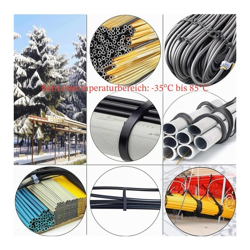 EzySup Cable Ties Large, Extra Strong, 300 mm x 7.6
