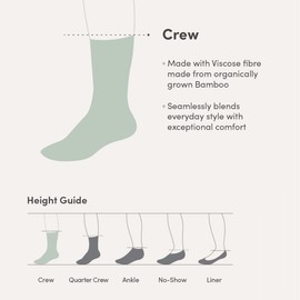 Boody Everyday Crew Socks, Black / 45-50