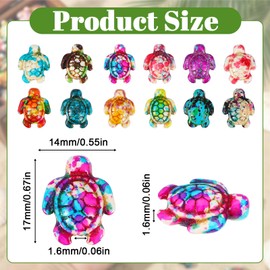 70 Pcs Sea Turtle Beads Ocean Animal Tortoise Assortments